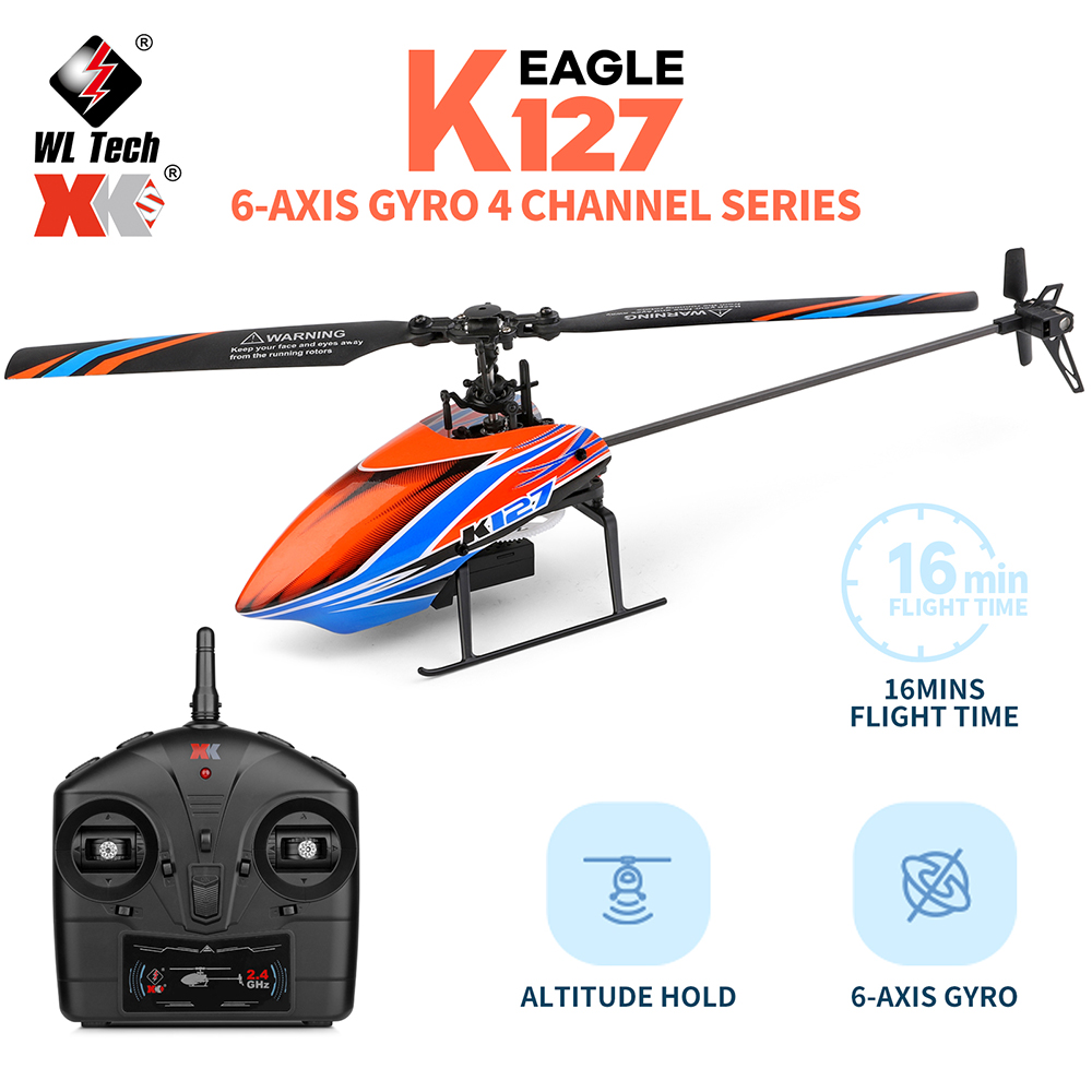 Rc Helicopter Charger - WLtoys XK K127 2.4G 4CH 6-Aixs