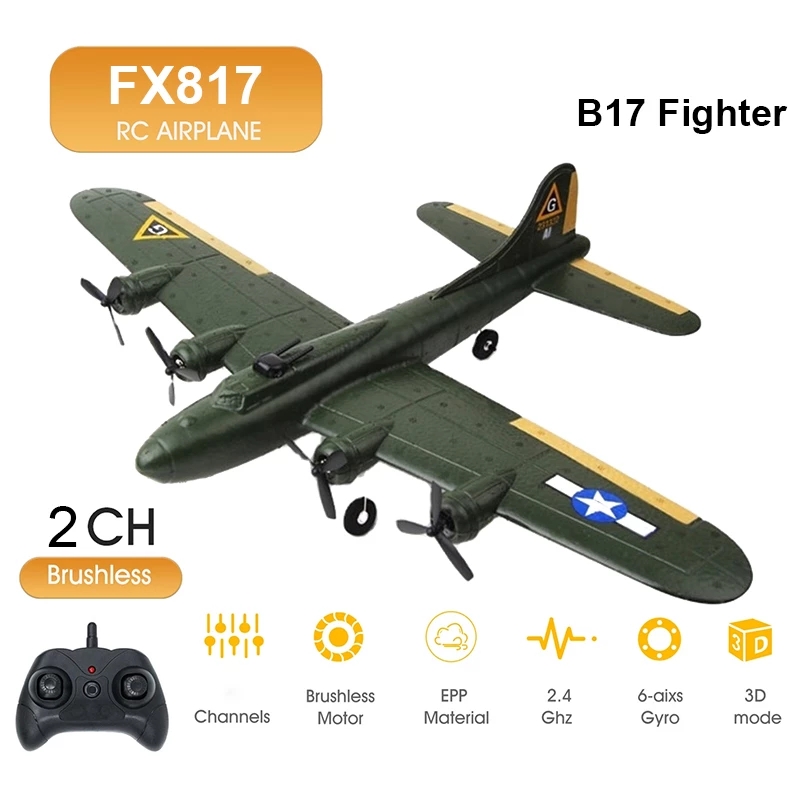 FX817 B17 RC Samolot 2.4G 2CH  – Rc Helicopter Gyro recenzja i cena